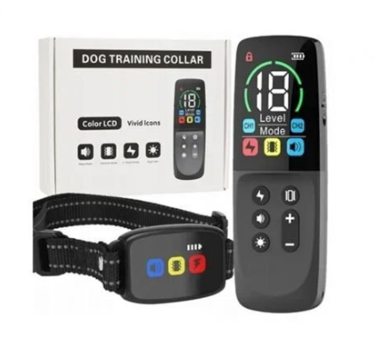 Dog Training Collar Remote Control Dog Training Device Adjustable Waterproof Black 2536-87