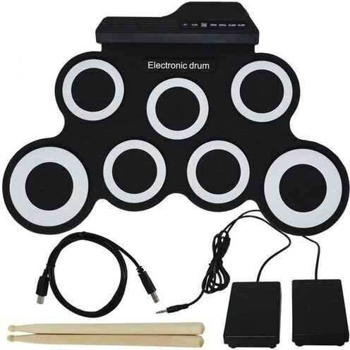 Ηλεκτρονικά Ντράμς Roll Up Drum Set σε Μαύρο Χρώμα με Μπαγκέτες