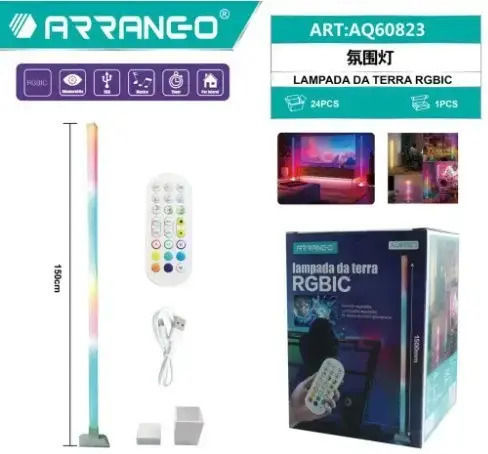 Arrango LED Φωτιστικό Δαπέδου Υ150εκ. με RGB Φως AQ60823