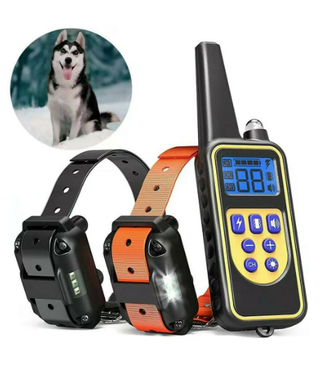 Electric Dog Training Collar Double Set with 800m Range