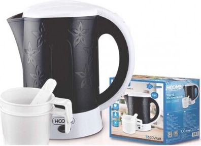 Hoomei Βραστήρας Ταξιδίου 600ml 650W Μαύρος