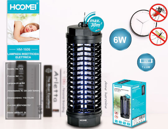 Hoomei Λάμπα Εντόμων με Πλέγμα 6W HM-1606