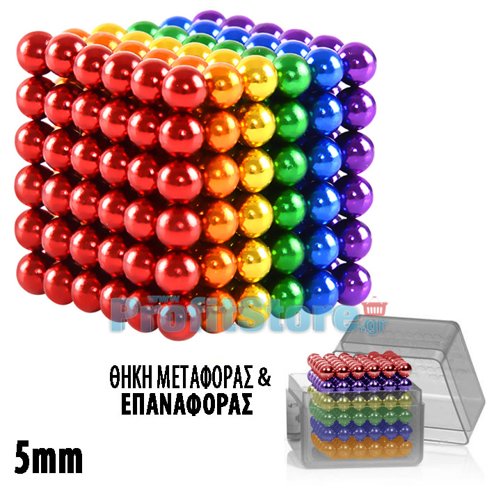Magcube Μαγνητικές Μπίλιες για Διακόσμηση Γραφείου από Μέταλλο 216τμχ