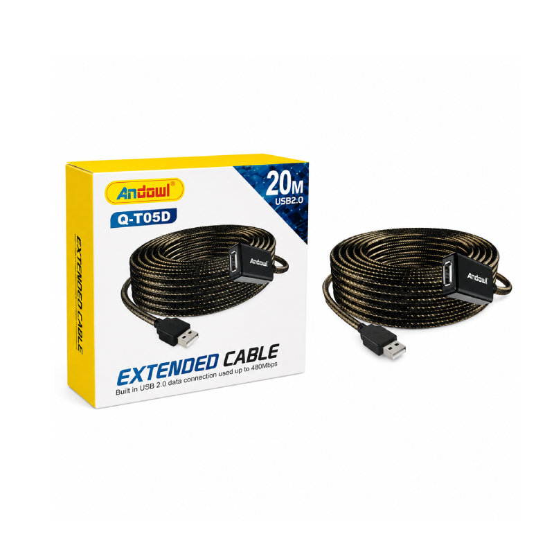 Andowl Καλώδιο Επέκτασης USB 2.0 20 Μέτρων Q-T05D – USB 2.0 Extension Cable 20M