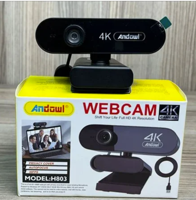 Κάμερα υπολογιστή 4K χωρίς μικρόφωνο Andowl H803 μαύρο