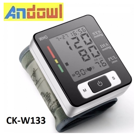 Andowl Electronical Blood Pressure Monitor Wrist CK-W133