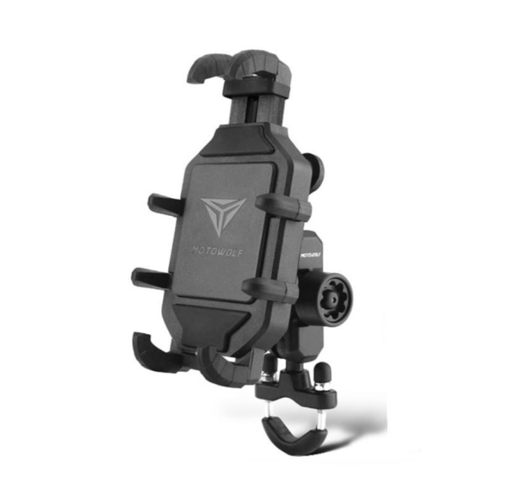 Motowolf MDL2827d Motorcycle Mobile Mount Adjustable Handlebar Arm Black