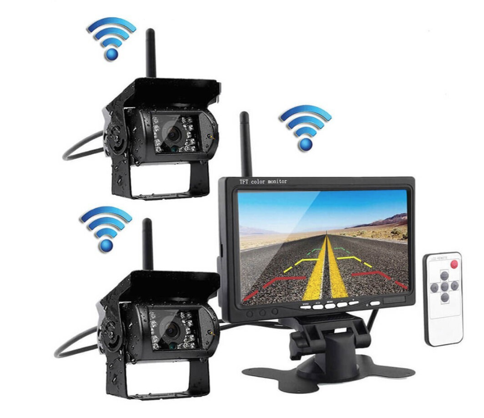Wireless Waterproof Car Reverse Camera with Screen and Night Vision Universal 7805