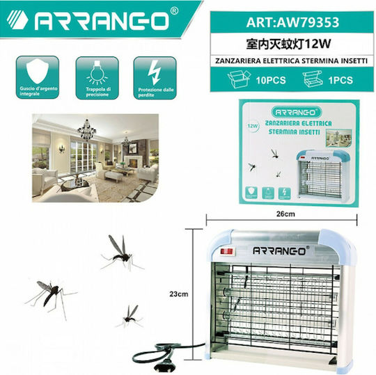 Arrango Ηλεκτρική Εντομοπαγίδα με Πλέγμα 12W AW79353