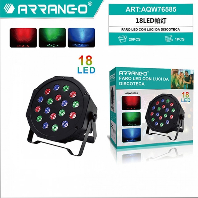 Προβολέας RGB – Φωτορυθμικό DJ 18xLed ARRANGO AQW76585