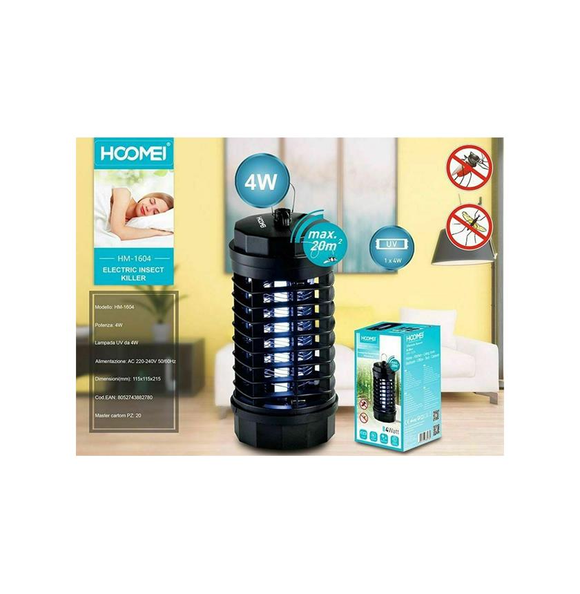 Ηλεκτρικό Φωτιστικό Εντόμοπαγίδα 4W Hoomei HM-1604