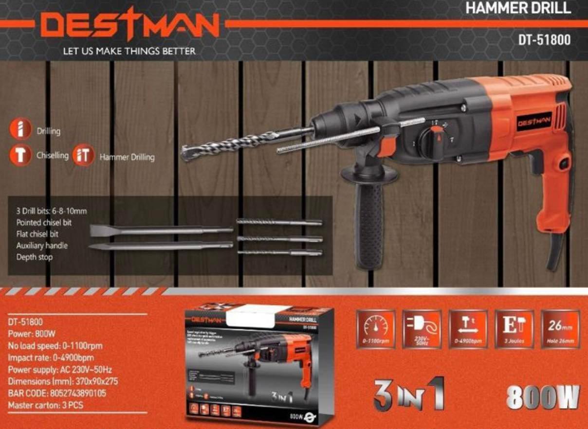 Κρουστικό Σκαπτικό 800W Destman DT-51800