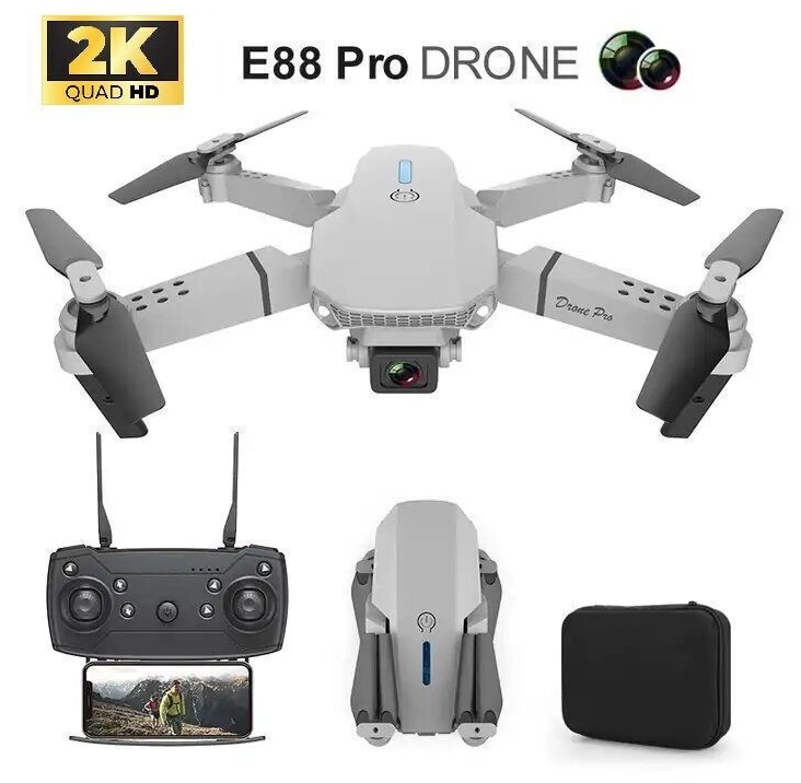 Duqi E88 Pro Drone with 2K Camera and Controller Grey