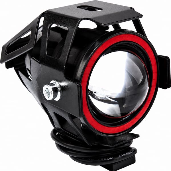 Αδιάβροχος Προβολέας Μοτοσυκλέτας LED Cree U7 15W IP67 με Κόκκινο Demon Eye W00179