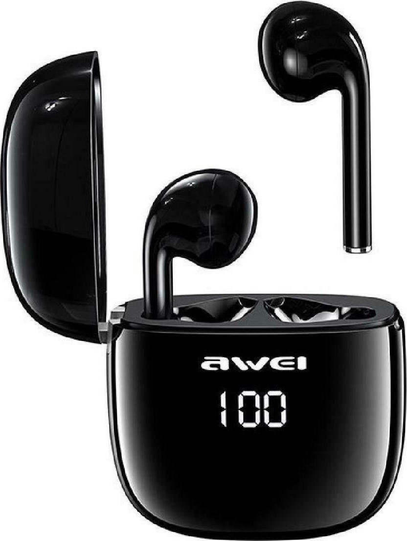 Awei T28P In-ear Bluetooth Handsfree Headphone Sweat Resistant and Charging Case Black