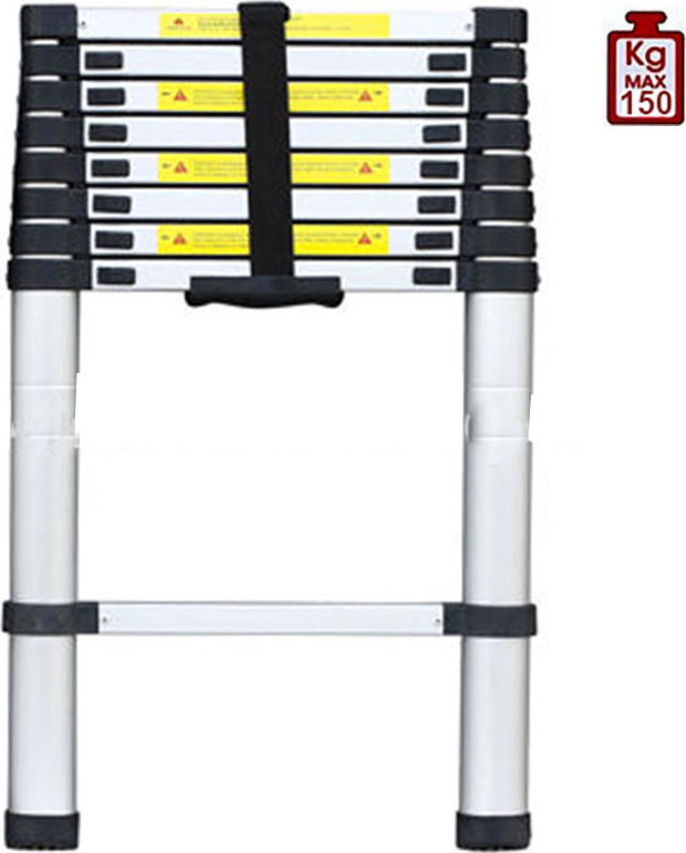 Aluminum Telescopic Ladder with 9 Stairs and Maximum Height 2.6m
