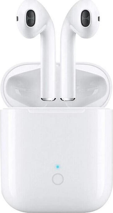 i15 Earbud Bluetooth Handsfree Headphone with Charging Case White