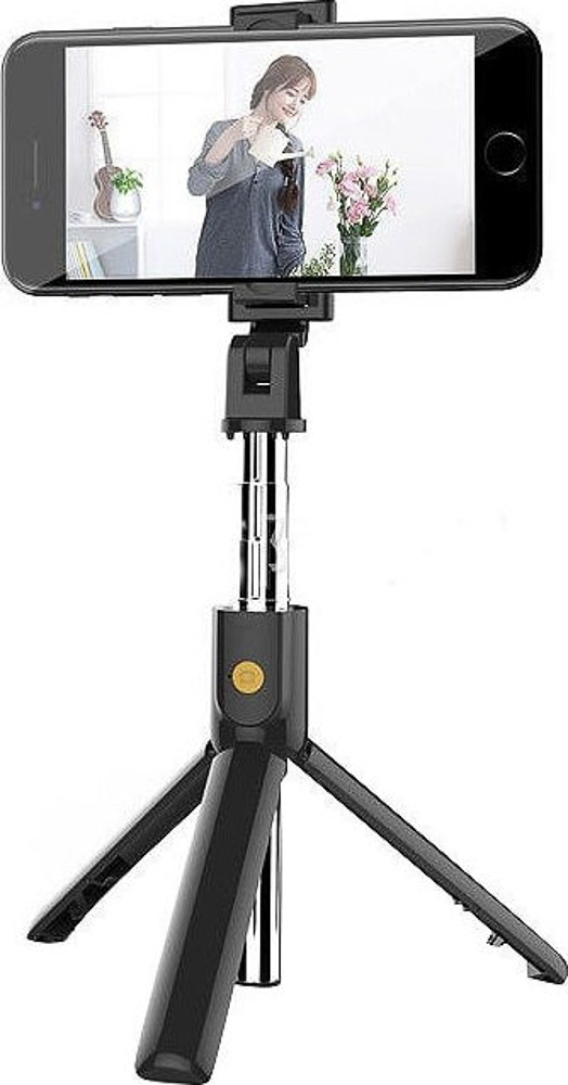 K07 Selfie Stick Cell Phone Tripod with Bluetooth Black