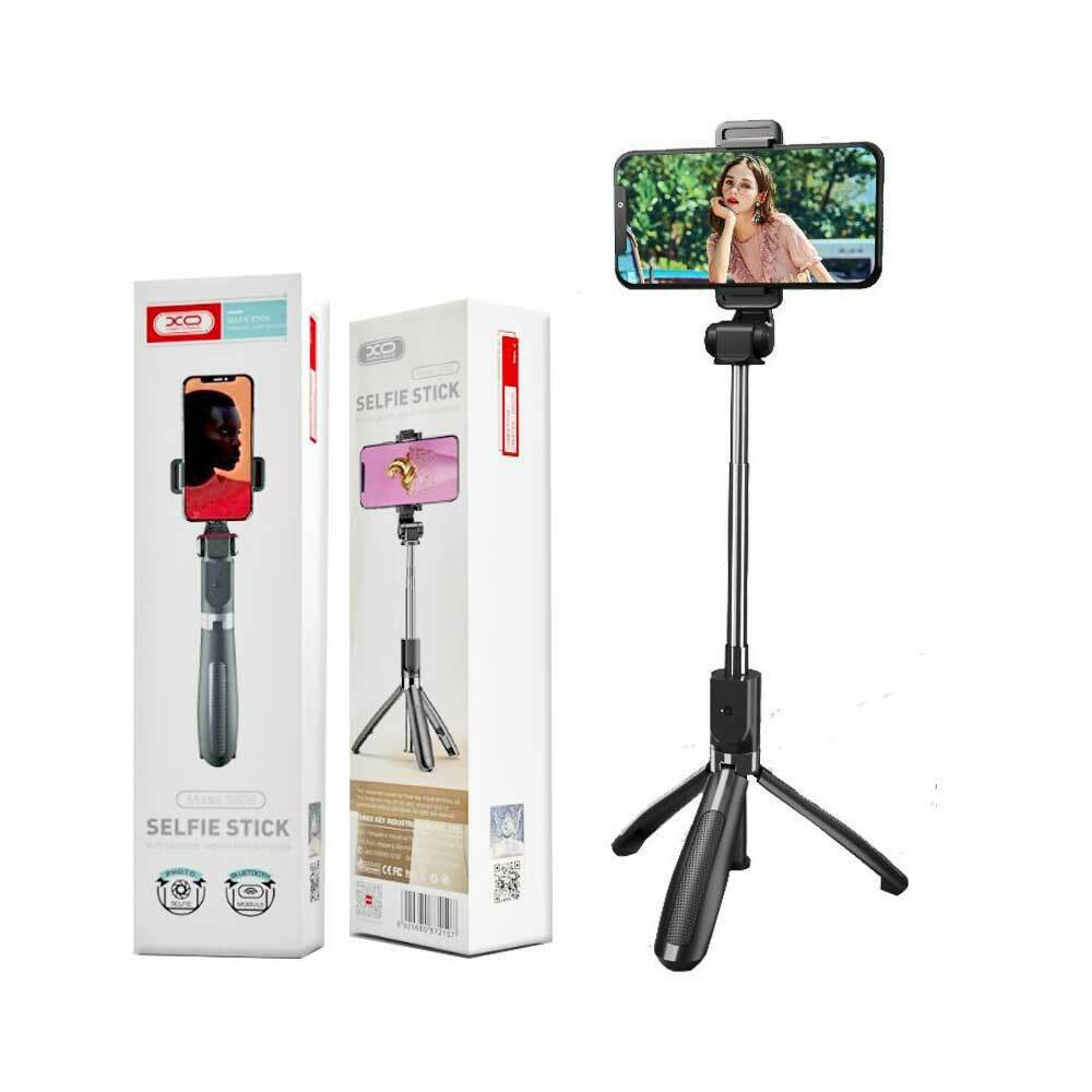 XO SS08 Selfie Stick Cell Phone Tripod with Bluetooth Black