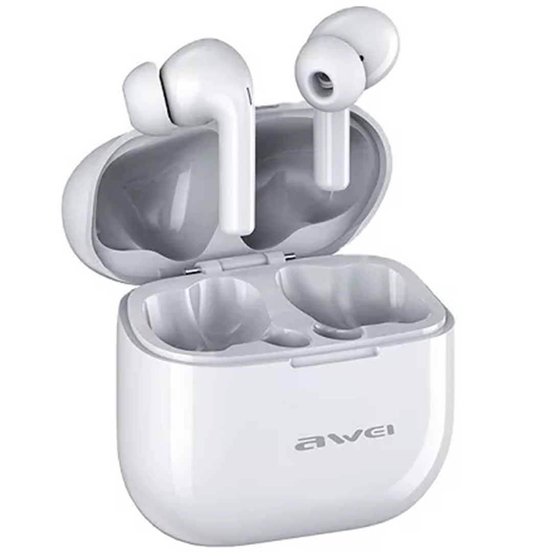 Awei T1 Pro In-ear Bluetooth Handsfree Ακουστικά με Αντοχή στον Ιδρώτα και Θήκη Φόρτισης Λευκά