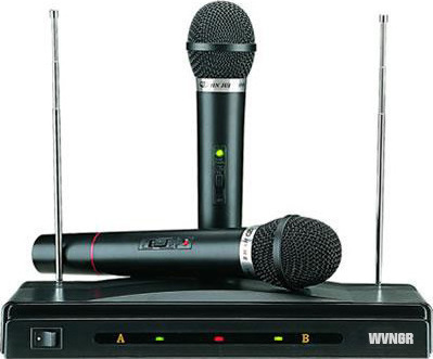 WVNGR Σύστημα Karaoke με Ασύρματα Μικρόφωνα C-05A σε Μαύρο Χρώμα