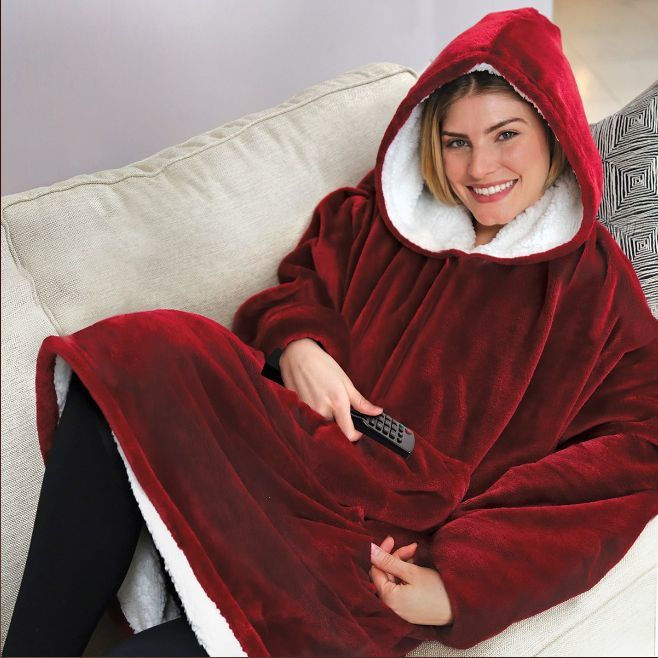 Huggle Plush Velvet King Size Blanket 70x90cm Red