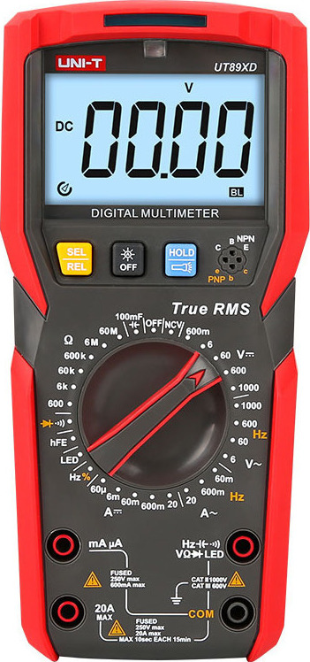 Uni-T UT89XD Digital Multimeter True RMS with Measurement AC / DC / Resistor / Capacity / Temperature