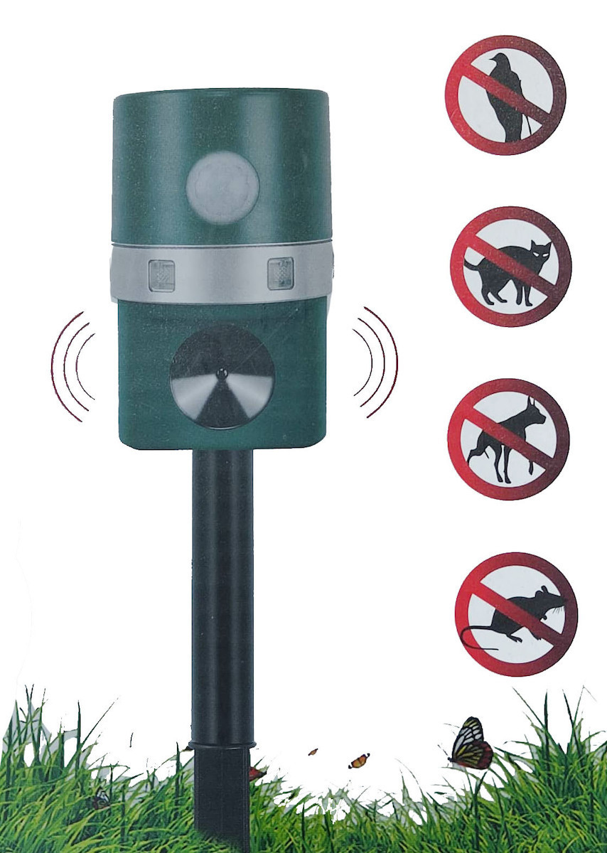 Solar Pest Repeller Συσκευή Υπερήχων Απώθησης Γατών / Πουλιών / Τρωκτικών / Φιδιών Ηλιακή