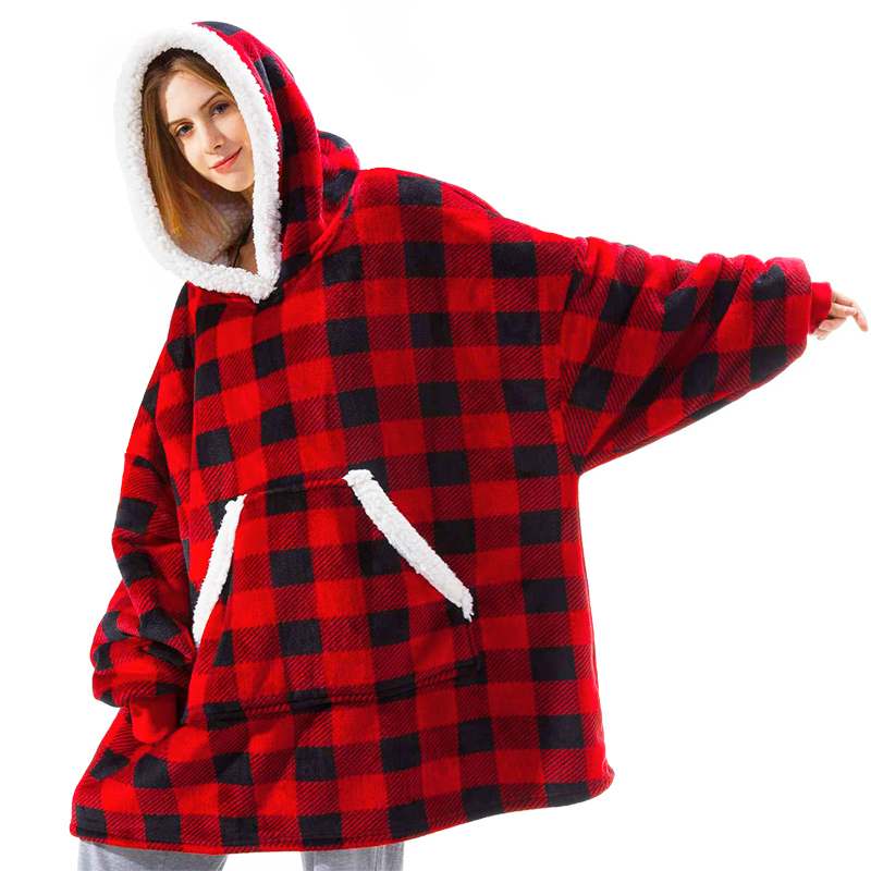 Cuddlez XMAS Edition Blanket Fleece with Sleeves 70x90cm Red