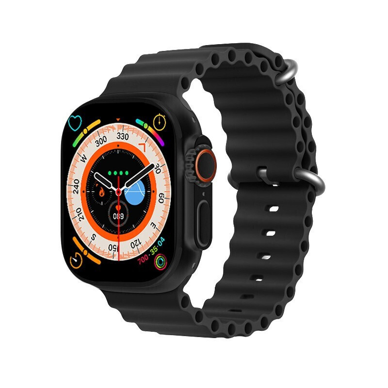T900 Ultra Smartwatch with Heart Rate Monitor (Black)