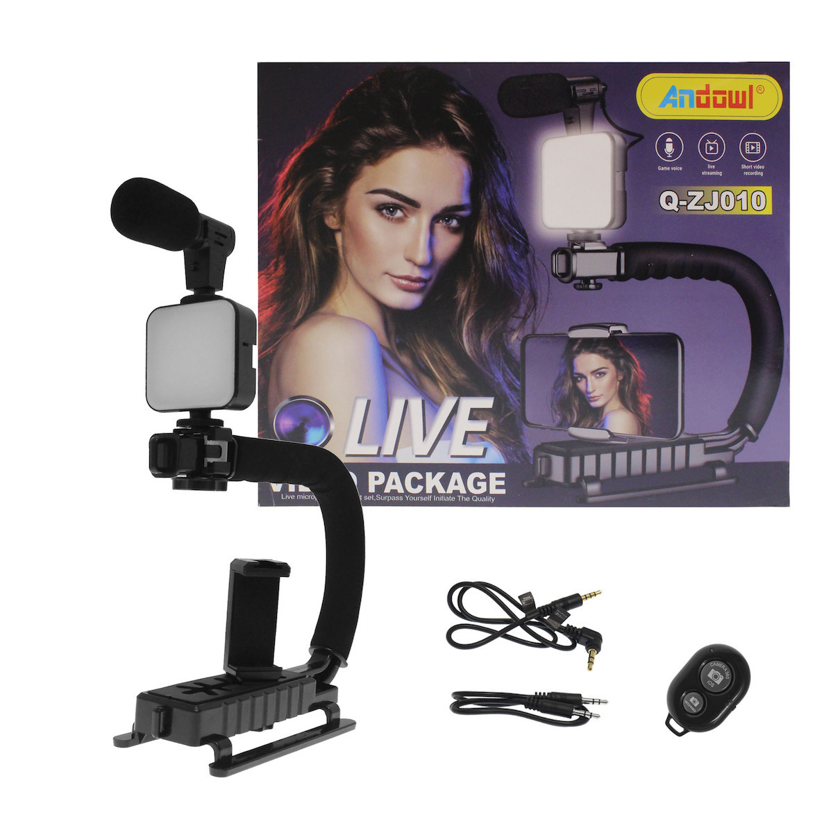 Andowl Q-ZJ010 Τρίποδο Κινητού με Bluetooth Μαύρο