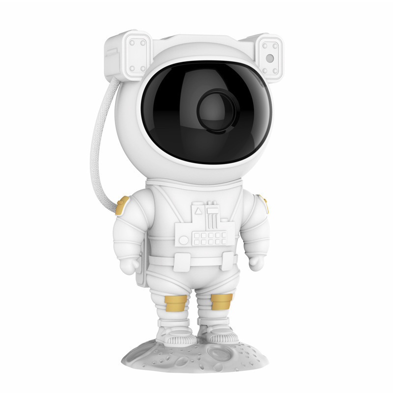 Led Παιδικό Φωτιστικό Projector Αstronaut με Προβολή Αστεριών Λευκό