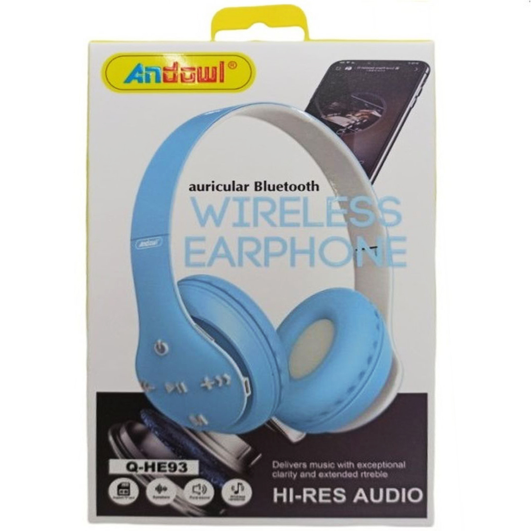 Andowl Q-HE95 Ασύρματα Bluetooth On Ear Ακουστικά Γαλάζιο