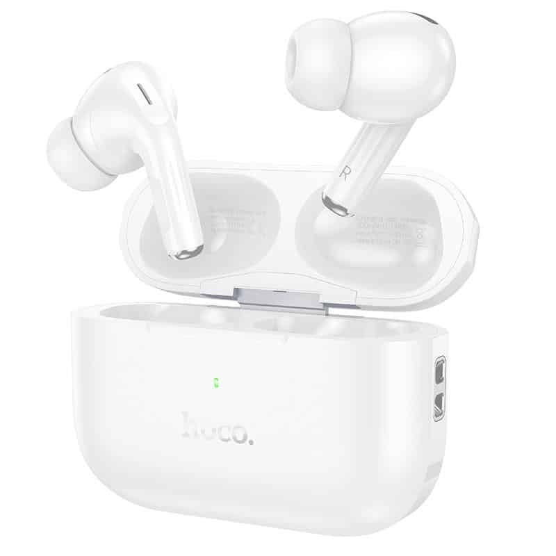 Hoco EW56 Plus In-ear Bluetooth Handsfree Ακουστικά με Θήκη Φόρτισης Λευκά