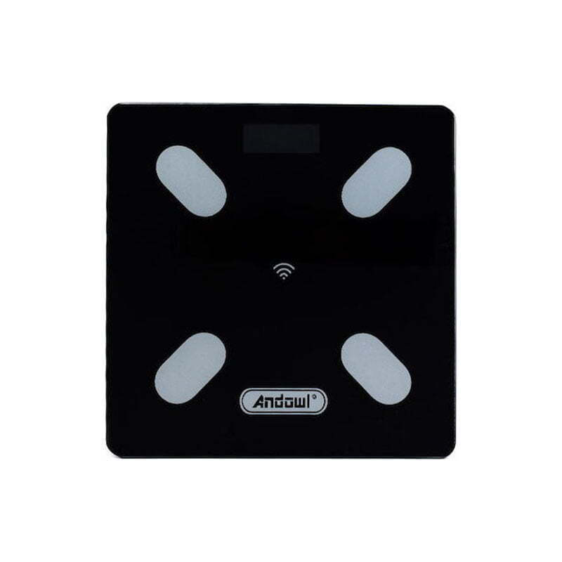 Andowl Q-D001 Smart Bathroom Scale with Body Fat Counter Black
