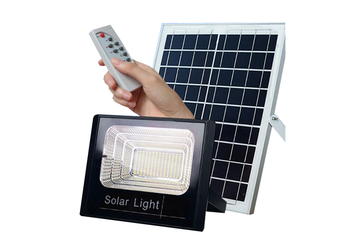 Jortan Waterproof Solar LED Floodlight 300W Cold White 6500K with Photocell and Remote Control IP66 JT-91001-YY300W