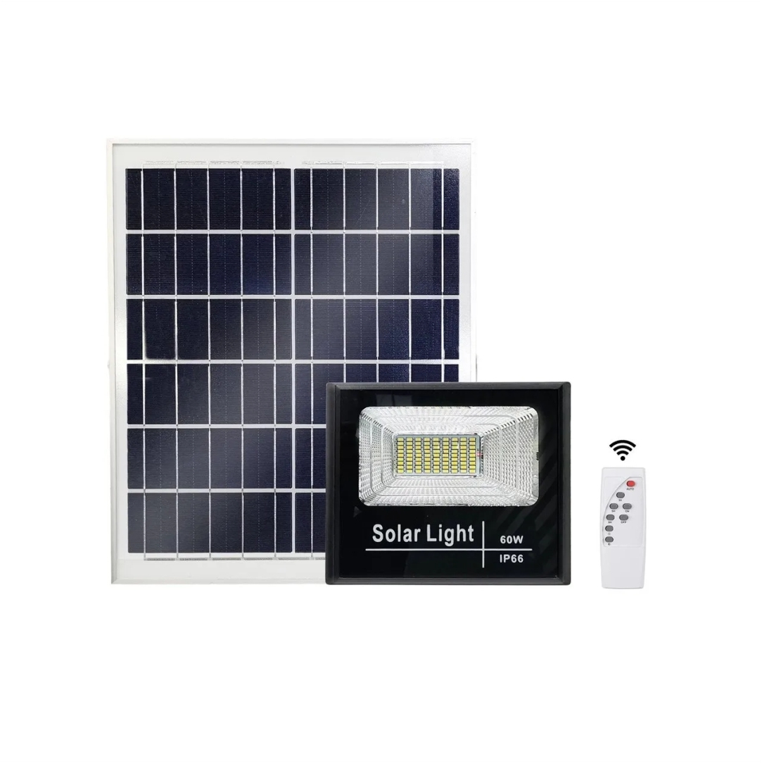 Jortan Waterproof Solar LED Floodlight 50W Cold White 6500K with Remote Control IP66 5891