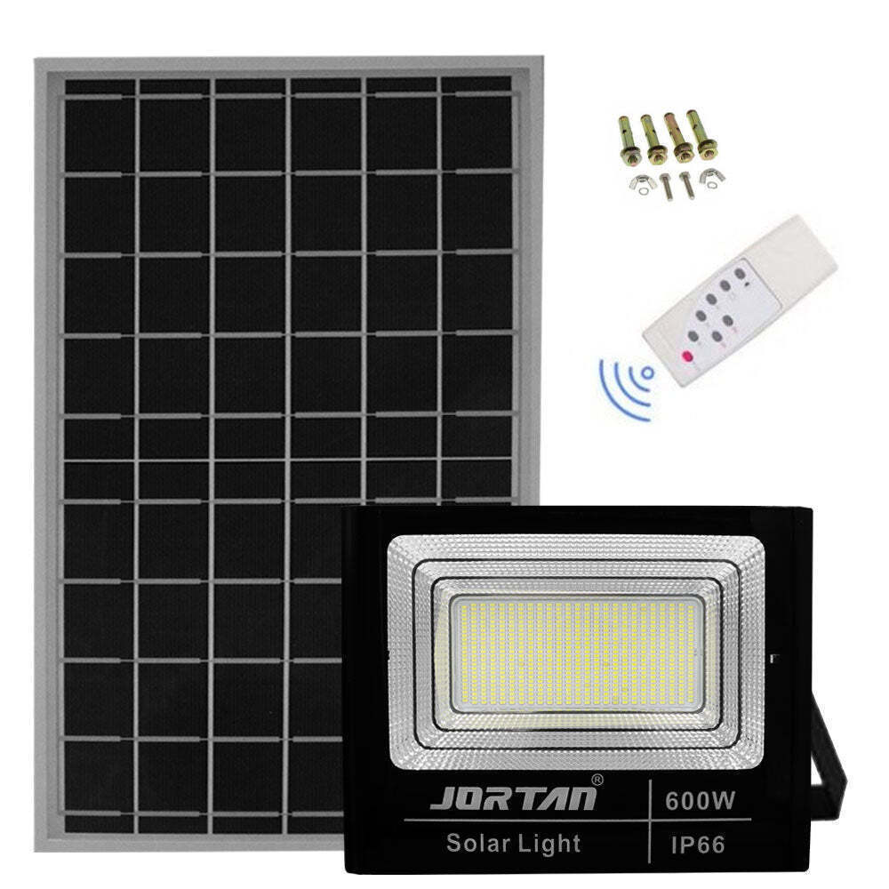 Jortan Waterproof Solar LED Floodlight 600W Cold White with Remote Control IP66 JT-BJ600W