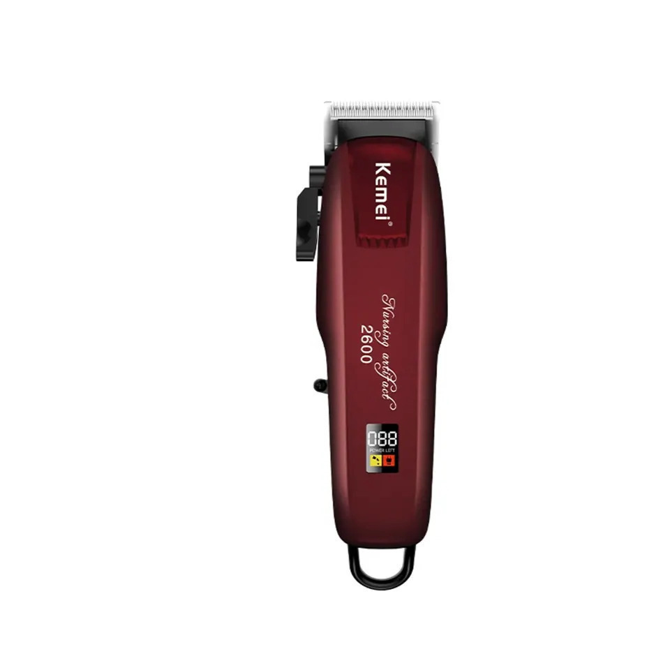 Kemei Retro Professional Rechargeable Hair Clipper Red KM-PG2600
