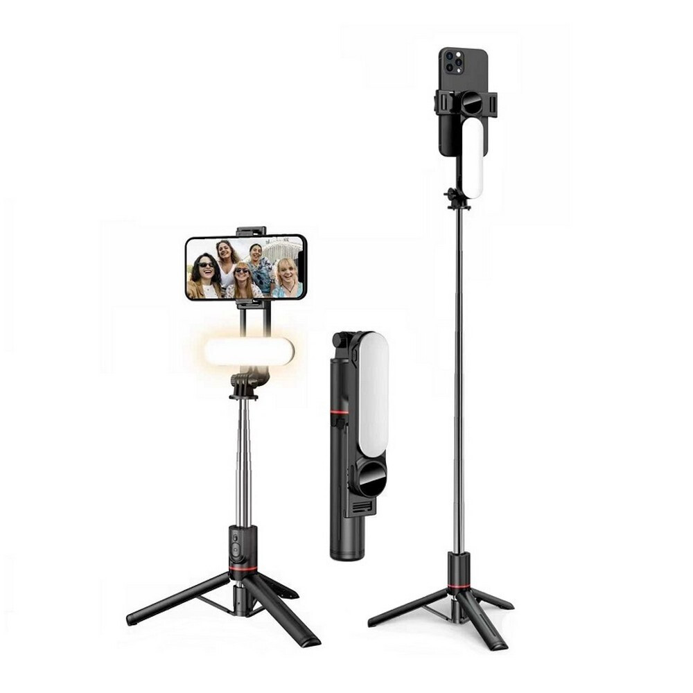 L15 SelfiSe tick Cell Phone Tripod with Bluetooth Black 884812