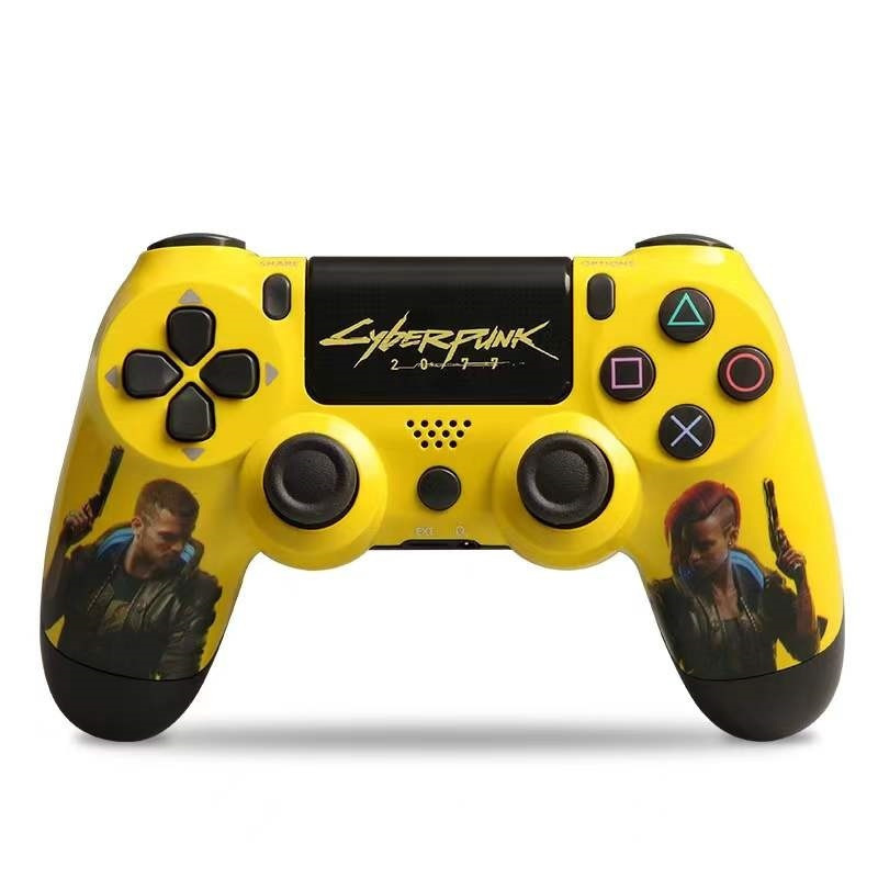 Doubleshock Cyberpunk 2077 Wireless Gamepad for PS4 Yellow
