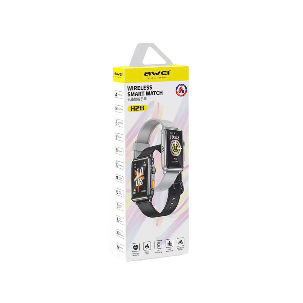 Awei H28 Smartwatch with Heart Rate Monitor (Black)