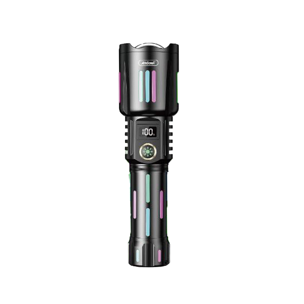Andowl Rechargeable Flashlight LED Black FDL550